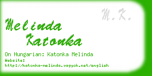 melinda katonka business card